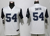 Women Nike Dallas cowboys 54 Smith White Thanksgiving Limited Jersey,baseball caps,new era cap wholesale,wholesale hats